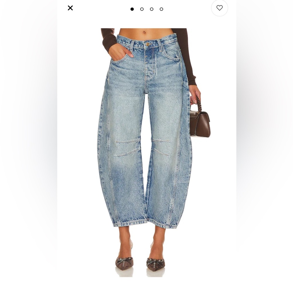 Free People We The Free Barrel Jeans – Light Wash – Size 26